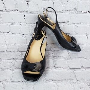 Cole Haan 90s Style Square Peep Toe Slingback 8.5B